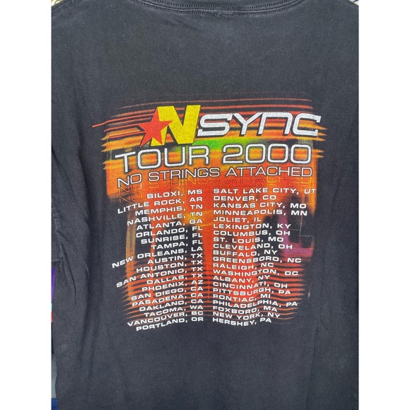 Y2K NSYNC No Strings Attached Tour 2000 Men's Large Graphic Band T-Shirt - Picture 5 of 5